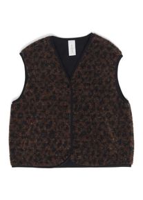 Mazine Printed Sherpa Vest Fleeceweste Damen (Gr XL |schwarz)