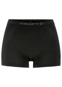 Craft Wool Seamless Boxer Merinounterwäsche Damen (Gr XS/S |schwarz)