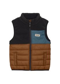Color Kids Fleece Waistcoat With Quilt Fleeceweste Kinder (Gr 74 |braun/schwarz)