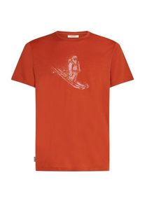 Icebreaker Merino 150 Tech Lite S/S Tee Skiing Yeti Merinoshirt Herren (Gr XXL |rot)