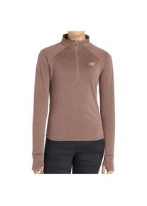 Laufjacke New Balance Athletics Heat Grid 1/2 Zip Damen (Gr XL |braun)