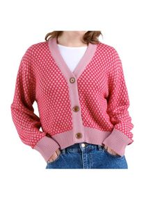 Pullove DEDICATED Cardigan Kanan Bubble Knit Damen (Gr XS |rosa)