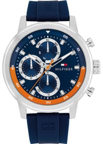 Tommy Hilfiger Herren Multifunktionsuhr "Rocky"blau, Armbanduhren, Quarzuhr, Armbanduhr, Herrenuhr, Edelstahlarmband, analog
