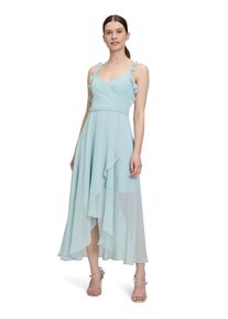 Vera Mont Damen Abendkleid "Vera Mont Abendkleid mit Volant"summer mint, elegant, Gr. 40, Chiffon, Obermaterial: 100% Polyester. Futter: 100%