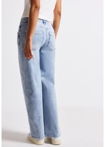 Street One Damen Loose-fit-Jeanssuper bleach washed, casual, Gr. 34, unifarben, Jeans, 89% Baumwolle, 8% Polyester, 3% Elasthan, Jeans, High Waist