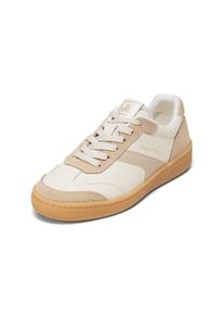 Marc O'Polo MARC O'POLO Damen Sneaker "aus edlem Rindleder", Gr. 42weiß cotton, light dusty sand, Obermaterial: 100% Leder (Rind), unifarben, casual, Schuhe
