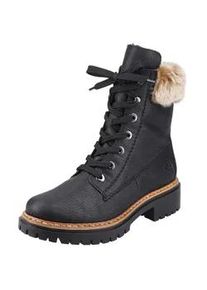 Winterboots Rieker, Damen, Gr. 42, schwarz, Lederimitat, Schuhe Winterboots, mit Kunstfell am Schaft