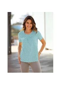 Kurzarmshirt Classic Basics "Shirt", Damen, Gr. 48, gr&uuml;n (mint, gemustert), 100% Baumwolle, gemustert, mehrfarbig, Rundhals, Shirts