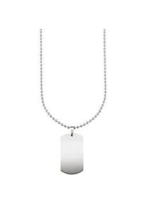 Edelstahlkette Bruno Banani "Schmuck Geschenk Halskette Dog Tag Kugelkette", silber (edelstahlfarben), Halsketten, Herren, Edelstahl, L: 55 B: 2,3mm, Edelstahlkette, B:2,3mm