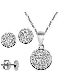 Schmuckset Firetti "Multipack Schmuck Geschenk Silber 925 Halskette Ohrschmuck", silber (silberfarben, kristallwei&szlig;, kristallwei&szlig;), Schmuck_Sets, Damen, Silber 925 (Sterlingsilber), Schmuckset, mit Zirkonia (synth.)