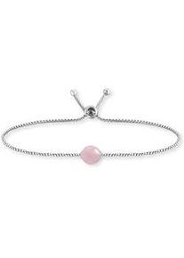 Silberarmband Engelsrufer "ERB-LILGEM-RQ", bunt (silberfarben, pink, pink), Armb&auml;nder, Damen, 22cm, Silber 925 (Sterlingsilber), Silberarmband, mit Rosenquarz
