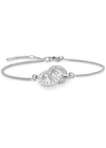 Armband Thomas Sabo "A1551-051-14-L19,5V" Gr. 19,5, bunt (silberfarben, wei&szlig;, wei&szlig;), Armb&auml;nder, Damen, 19,5, Silber 925 (recycelt), Armband, mit Zirkonia (synth.)