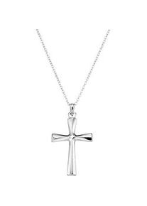 Kette mit Anh&auml;nger Firetti "Schmuck Geschenk Silber 925 Halsschmuck Halskette Silberkette Kreuz", silber (silberfarben), Halsketten, Damen, Silber 925 (Sterlingsilber), L: 47 B: 1,3mm, B:1,3mm