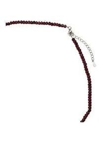 Collier Firetti "Schmuck Geschenk Silber 925 Halsschmuck Halskette Edelstein", rot (silberfarben, dunkelrot), Halsketten, Damen, Silber 925 (Sterlingsilber), L: 50 B: 3mm, Collier, Made in Germany - mit Granat, B:3mm