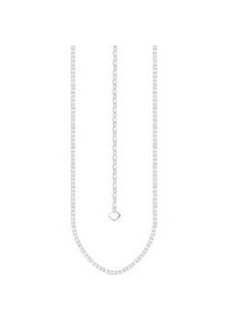 Kette ohne Anh&auml;nger Thomas Sabo "Kette in Tenniskettengliederung mit Steinen" Gr. 55, bunt (silberfarben, wei&szlig;), Halsketten, Damen, 55, Silber 925 (recycelt), mit Zirkonia (synth.)