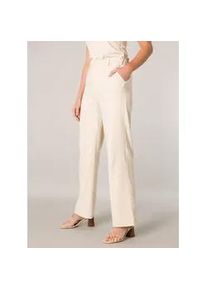 Stoffhose Base Level, Damen, Gr. 36, L&auml;nge 32, beige, Stoff, Obermaterial: 77% Viskose, 20% Nylon, 3% Elasthan, unifarben, normal, Hosen Stoffhose, Sommerhose mit Schlag und Elasthan