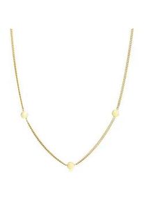 Kette mit Anh&auml;nger Elli Premium "Pl&auml;ttchen Kreis Rund Coin Boho 375 Gelbgold", gold, Halsketten, Damen, 42, ohne Stein, Gelbgold 375, L: 42