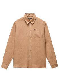 Napapijri G-Linen L/S Hemd Herren Alltag (Gr XXL |beige)