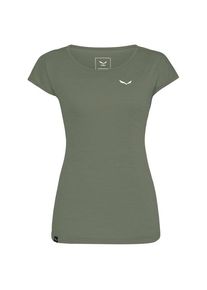 Salewa Puez Melange Dry S/S Tee T-Shirt Damen Wandern (Gr 46 |oliv)