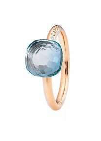 Capolavoro Ring - Happy Holi 18k rose gold, topaz sky blue cabochon - Gr. 56 - in Gold - f&uuml;r Damen