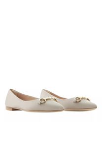 Isabel Bernard Slipper & Pantoletten - Vend&ocirc;me Elita Calfskin Leather Ballerinas - Gr. 41 (EU) - in Beige - f&uuml;r Damen