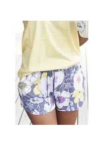 Schlafshorts Vivance DREAMS, Damen, Gr. 40/42, N-Gr, bunt (gebl&uuml;mt), Single Jersey, Obermaterial: 50% Baumwolle, 50% Viskose, gebl&uuml;mt, Basic, loose fit kurz, Hosen, mit Alloverdruck