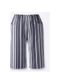 Bermudas Classic Basics, Damen, Gr. 54, Normalgr&ouml;&szlig;en, schwarz (schwarz, gestreift), 100% Baumwolle, gemustert, gestreift, mehrfarbig, knielang, Hosen Bermudas