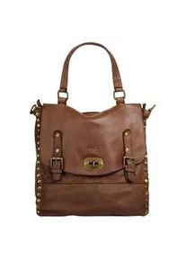 Cityrucksack FORTY, Damen, Gr. B/H/T: 32cm x 28cm x 8cm, onesize, braun (cognac), Leder, Rindsleder, Rucks&auml;cke Cityrucksack, echt Leder, Made in Italy