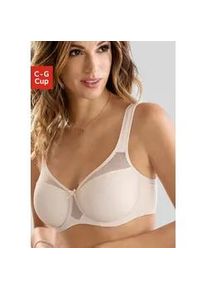 Minimizer-BH Nuance, Damen, Gr. 75, Cup C, beige (puder), Netz, Obermaterial: 79% Polyamid, 15% Polyester, 6% Elasthan, BHs Minimizer-BH, mit B&uuml;gel und transparenten Netzeins&auml;tzen im Obercup