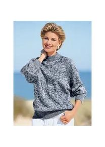 Strickpullover Classic Basics "Pullover", Damen, Gr. 46, grau, 100% Polyacryl, meliert, figurumspielend, Pullover Strickpullover