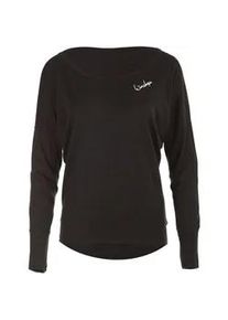 Langarmshirt WINSHAPE "MCS002", Damen, Gr. M, schwarz, 50% Modal, 50% Baumwolle, U-Boot-Ausschnitt, Shirts Langarmshirt, Ultra leicht