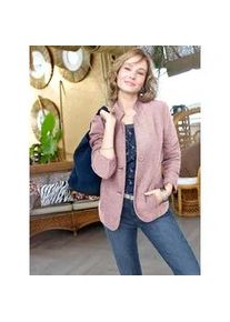 Kurzblazer Ambria "Blazer", Damen, Gr. 40, rosa (ros&eacute;), 65% Baumwolle, 35% Polyester, Blazer Kurzblazer