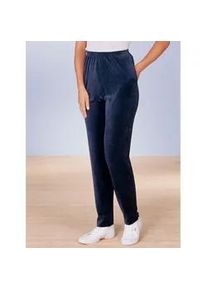 Nickihose Classic Basics, Damen, Gr. 48/50, Normalgr&ouml;&szlig;en, blau (marine), 80% Baumwolle, 20% Polyester, unifarben, lang, Hosen