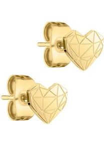 Paar Ohrstecker Liebeskind Berlin "Herz", gold (gelbgoldfarben), Ohrringe, Damen, Edelstahl
