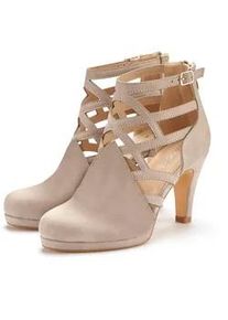 Stiefelette Lascana, Damen, Gr. 42, beige, Obermaterial: 100% Lederimitat. Decksohle: 100% Lederimitat. Futter: 100% Lederimitat. Laufsohle: 100% Synthetik, unifarben, Schuhe Stiefelette, Stiefel, Boots mit Cut-Outs VEGAN