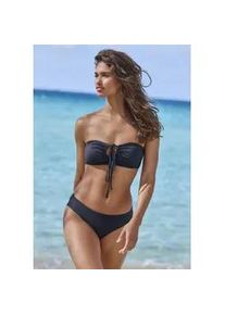 Bandeau-Bikini-Top s.Oliver "Joy", Damen, Gr. 36, Cup A/B, schwarz, Recycling-Polyamid, unifarben, Bikini-Oberteile, mit modischen Cut-Outs