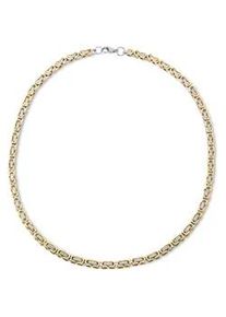 Lange Kette Steuer "K&ouml;nigskette Edelstahl", gelb, Halsketten, Damen, 55,0cm, Edelstahl, L: 55, gl&auml;nzend