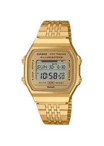 Smartwatch Casio VINTAGE, gold (gelbgoldfarben), Smartwatches, Smartwatch, Armbanduhr, Herrenuhr, Damenuhr, Bluetooth,Stoppfunktion,Schrittz&auml;hler