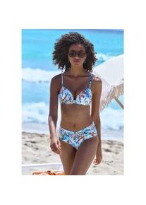 Bikini-Hose Venice Beach "Caru", Damen, Gr. 42, N-Gr, blau (hellblau, bedruckt), Recycling-Polyamid, bedruckt, Badehosen Bikini-Hose, mit Allover-Print