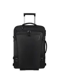 Reisetasche Samsonite "ARMOX, 55 cm", Gr. B/H/T: 40cm x 55cm x 25cm, schwarz, Polyester, Taschen Reisetasche, Duffle mit Rollen TSA-Schloss Packgurte Trolley-Gest&auml;nge