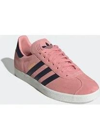 Sneaker Adidas ORIGINALS "GAZELLE", Damen, Gr. 38,5, wei&szlig; (glow pink, aurora schwarz, core wei&szlig;), Leder, Synthetik, Schuhe Sneaker