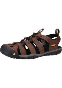 Sandale Keen "Keen Sandalen Leder/Textil", Herren, Gr. 41, braun (dunkelbraun, schwarz), Leder, Textil, Schuhe Sandale
