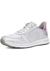 Sneaker Ara "Ara Sneaker Leder", Damen, Gr. 38, silber (silber, rosa), Leder, Schuhe Sneaker