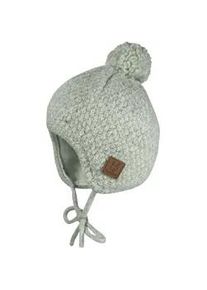 Bommelm&uuml;tze MaxiMo, Jungen, Gr. 45, herbalmeliert, Strick, Materialmix, unifarben, M&uuml;tzen, weiche Wollmischung, Bommel, Bindeband, gef&uuml;ttert