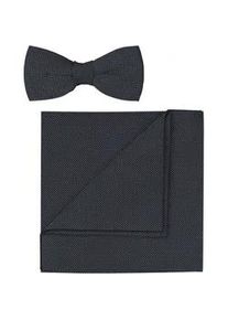 Fliege OLYMP, Herren, grau (mittelgrau), Web, Seide, Fliegen, Set mit Einstecktuch