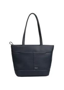 Shopper Gabor "Lenea", Damen, Gr. B/H/T: 36cm x 24,5cm x 11cm, blau, Polyurethan, clean, gepflegt, unifarben, Taschen Shopper, aus recyceltem Polyurethan mit dekorativen Ziern&auml;hten