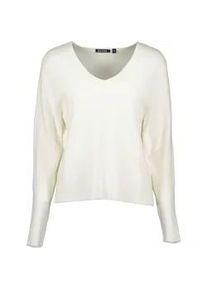 Strickpullover Blue Seven "Blue Seven Pullover", Damen, Gr. 44, wei&szlig; (0100, sanftes wei&szlig;), 50% Viskose, 28% Polyester, 22% Polyamid, normal, V-Ausschnitt, Pullover Strickpullover