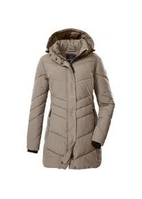 Steppmantel "GW 60 WMN QLTD PRK", Damen, Gr. 44, beige (sand), Obermaterial: 100% Polyester;Futter: 100% Polyester;F&uuml;llung: 100% Polyester, G.I.G.A. DX BY KILLTEC, M&auml;ntel Steppmantel, Schmaler, wasserabweisender Damenparka mit abnehmbarer Kapuze