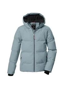 Steppjacke Killtec "KOW 357 GRLS QLTD JCKT", Kinder, Gr. 128, graublau, Obermaterial: 100% Polyester;Futter: 100% Polyester;Futter 2:;F&uuml;llung 1: 100% Polyester/ F&uuml;llung 2:, Jacken Steppjacke, Wasserabweisende M&auml;dchenjacke mit Kapuze, atmungsaktiv, warm