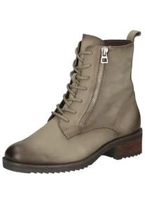 Schn&uuml;rstiefelette Caprice "Caprice Stiefelette Nubukleder", Damen, Gr. 39, gr&uuml;n (khaki), Nubukleder, Schuhe Schn&uuml;rstiefelette